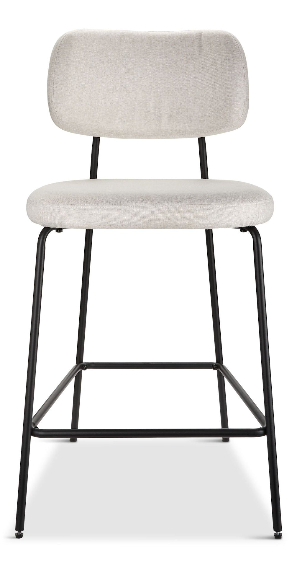 Kase Upholstered Counter Stool with Back Rest, Off-white/Light Grey V5V8 - product image 1