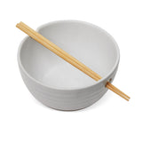 Noodle Bowl with Chopsticks Set, Serves 2, 4-pc, White R7P8 - product image 5