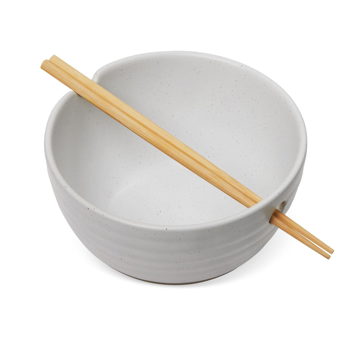 Noodle Bowl with Chopsticks Set, Serves 2, 4-pc, White R7P8 - product image 5