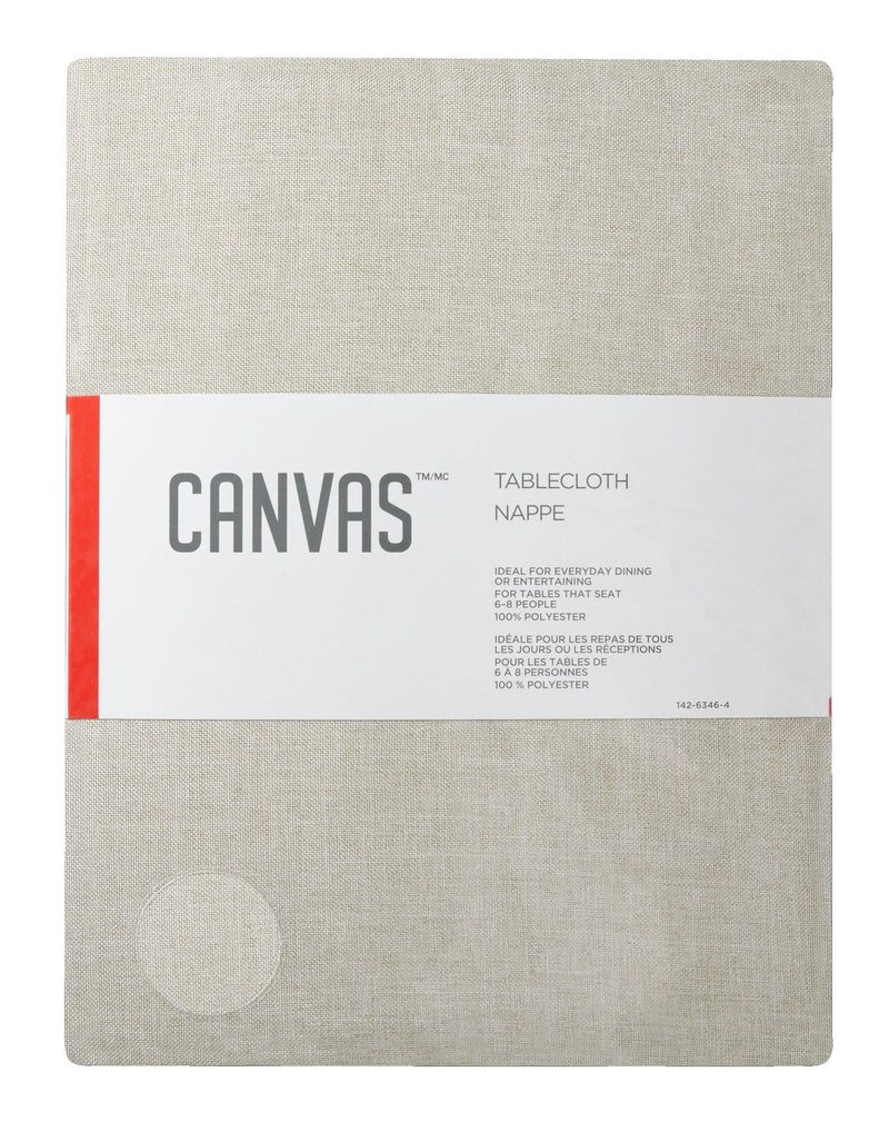 Oatmeal Table Cloth, 60 x 84-in T4H2