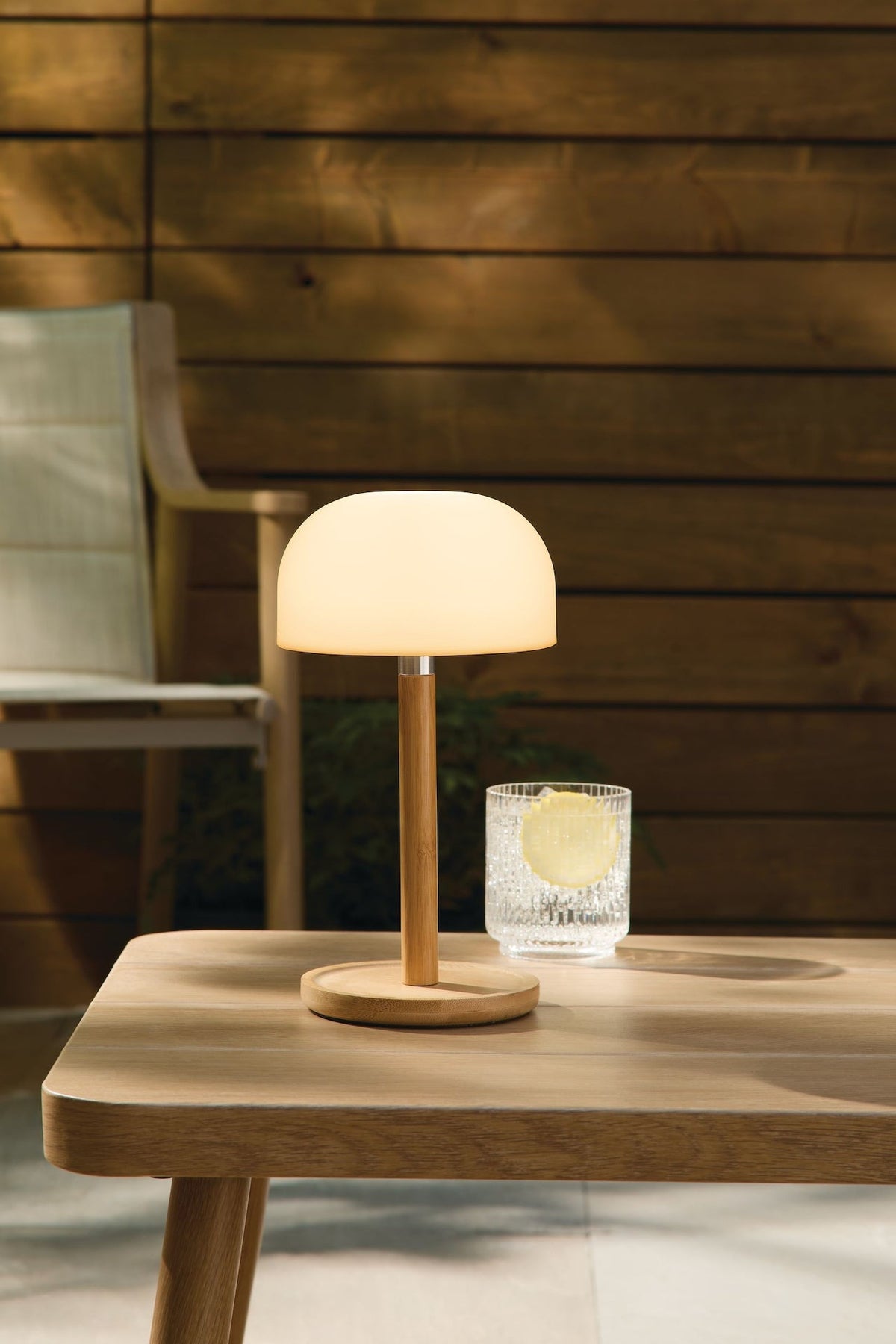 Outdoor Rechargable Bamboo Mushroom Lamp, Multiple Colour Modes F5F0 - product image 4