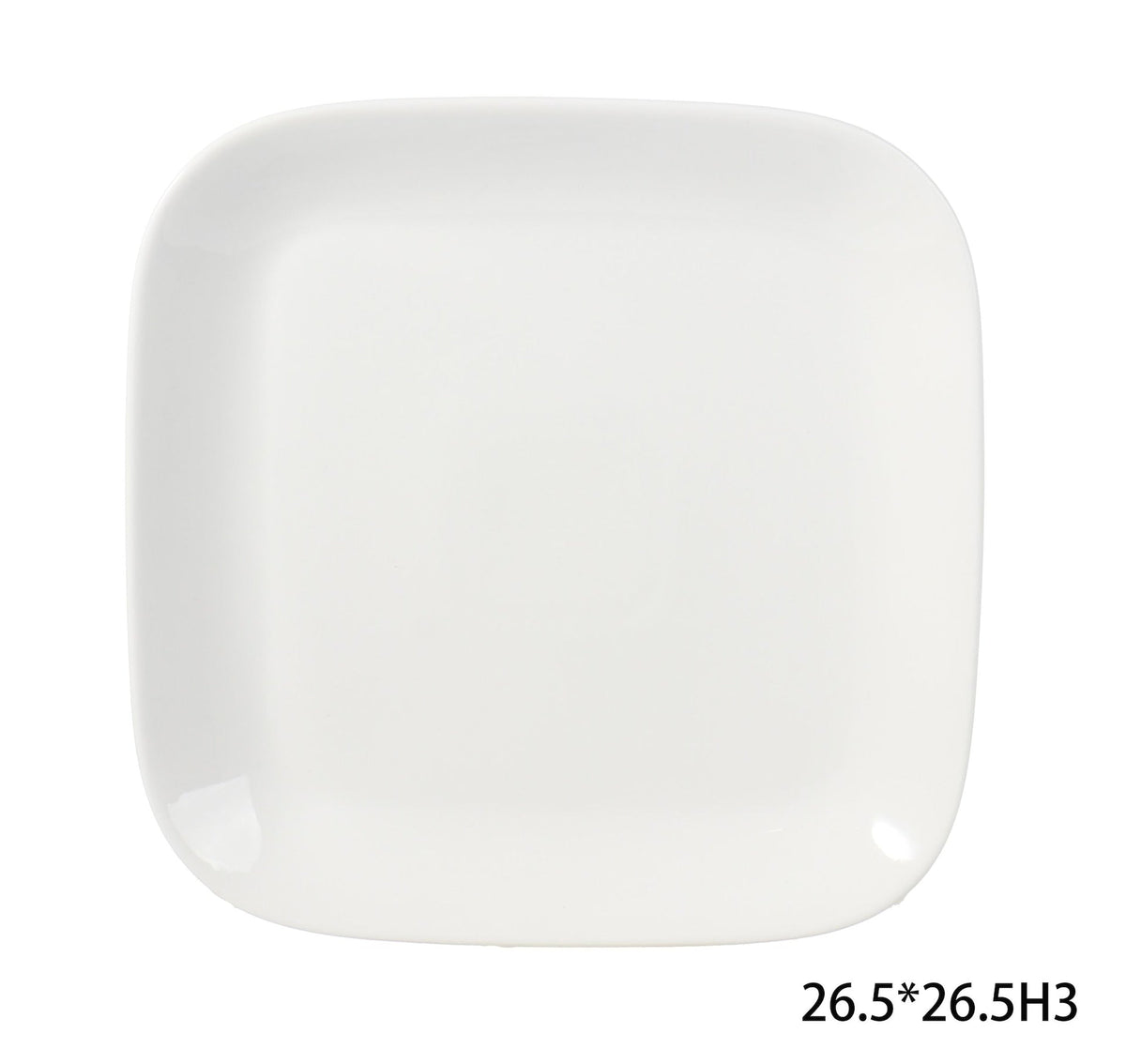 Square Stoneware Dinner Plate, 10-in, White O7S2 - product image 1