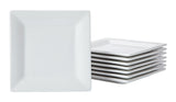 Stoneware Appetizer Plates, Square, 8-pk U7Y4 - product image 1