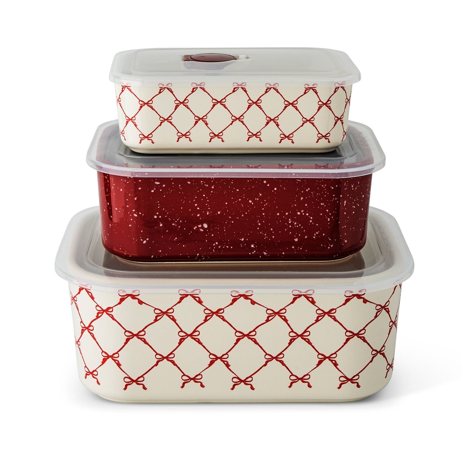 Kitchen Red Stackable Rectangular Baking Dishes, 6-pc F0S6 - product image 1