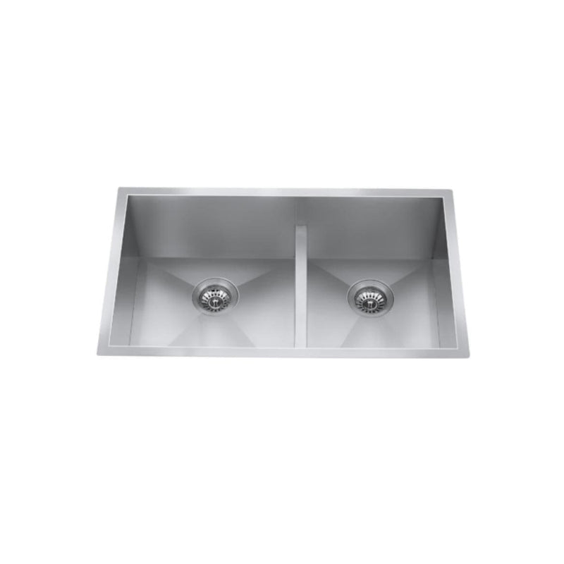 CXZD771L 32-in Low Divide Stainless Steel Double Bowl Sink L6X8