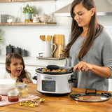Digital Programmable Slow Cooker with Locking Lid, Feeds 4 People & More, Stainless Steel, 4-qt A0V0 - product image 5