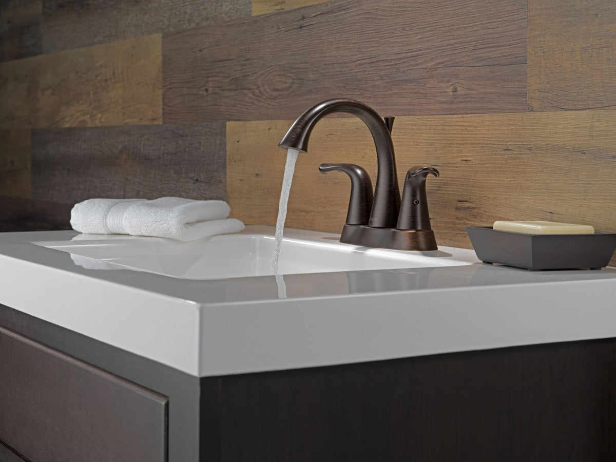 Faucet Lahara Double Handle Rigid Spout 4-in Centerset Bathroom Sink Faucet, WaterSense Certified, Venetian Bronze H8G2 - product image 5