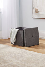 Folding Storage Ottoman, Grey P5J2 - product image 1