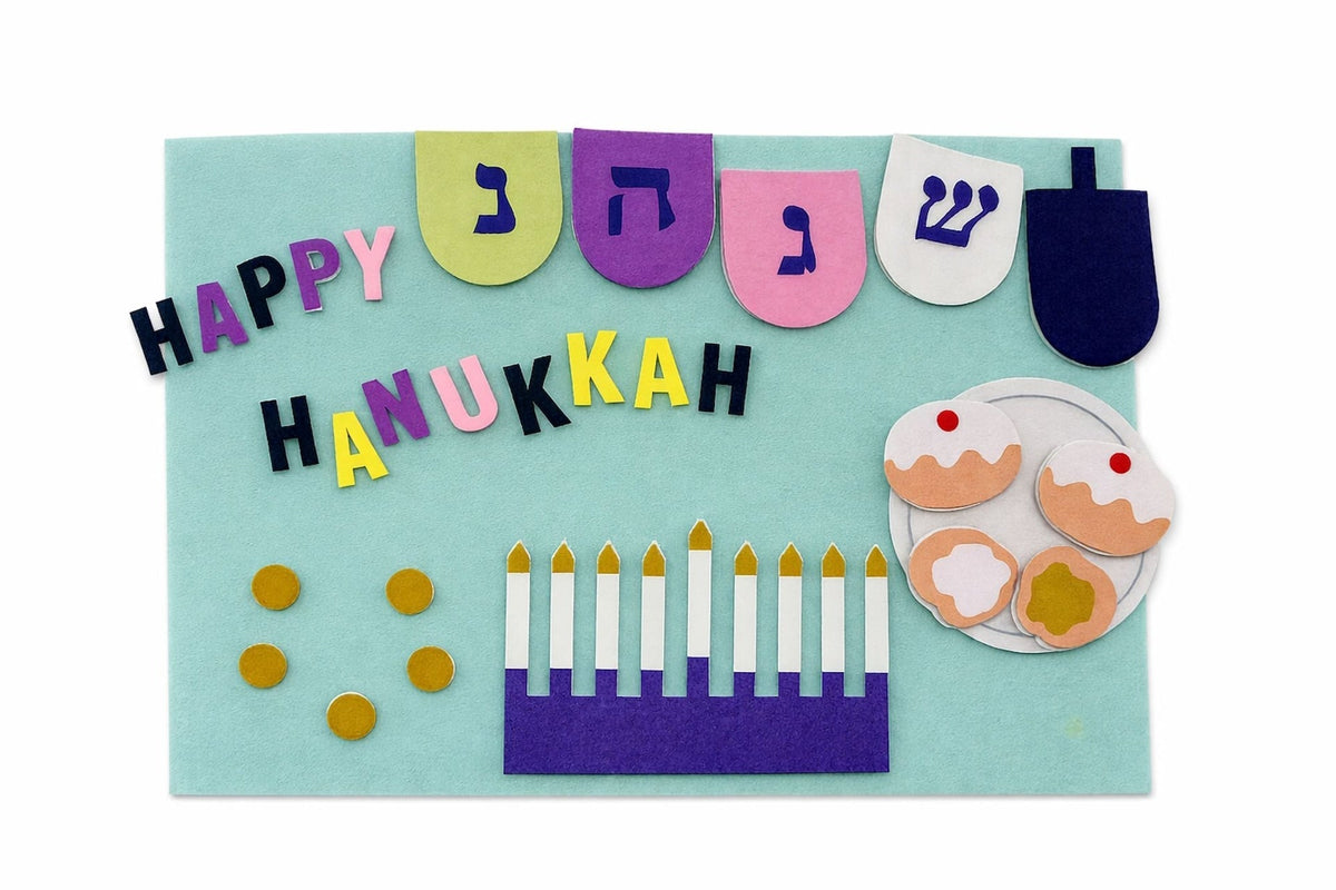 Hanukkah" Felt Interactive Activity Play Board Kit, 30-pc, for Hanukkah O6N7 - product image 2