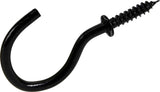 Mug Cup Hook, Half Hook Half Screw, Black, 7/8-in, 8-pk V2Q3 - product image 1