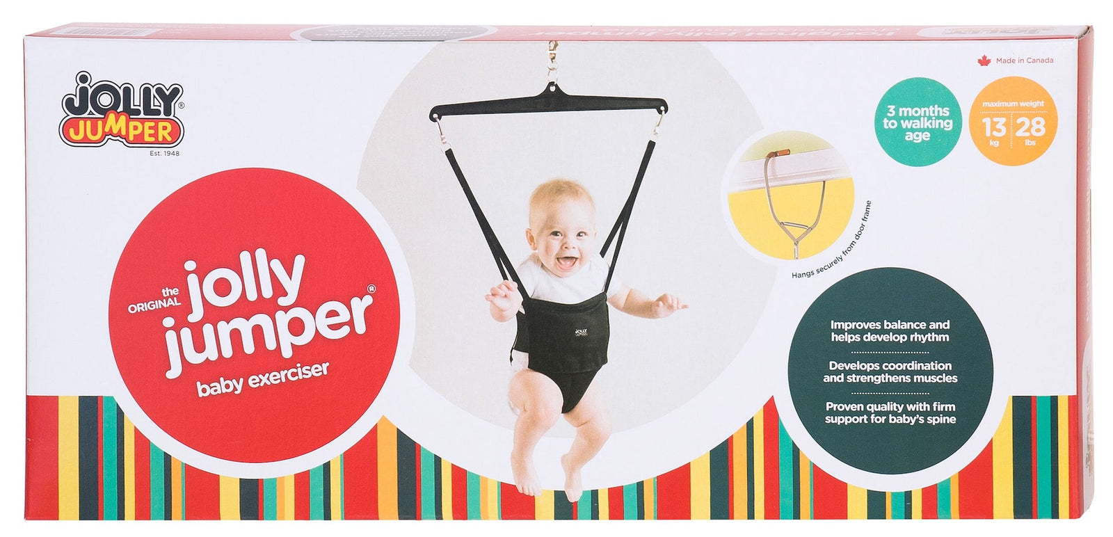 Baby Exerciser with Door Clamp, Black, Ages 3m+ D8C3 - product image 1