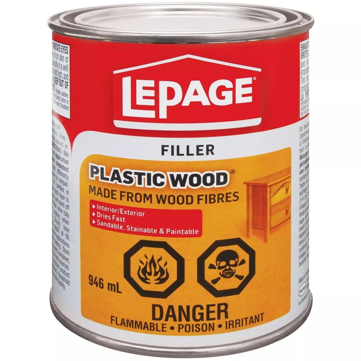 Plastic Wood Filler, 946-mL T8U1 - product image 1