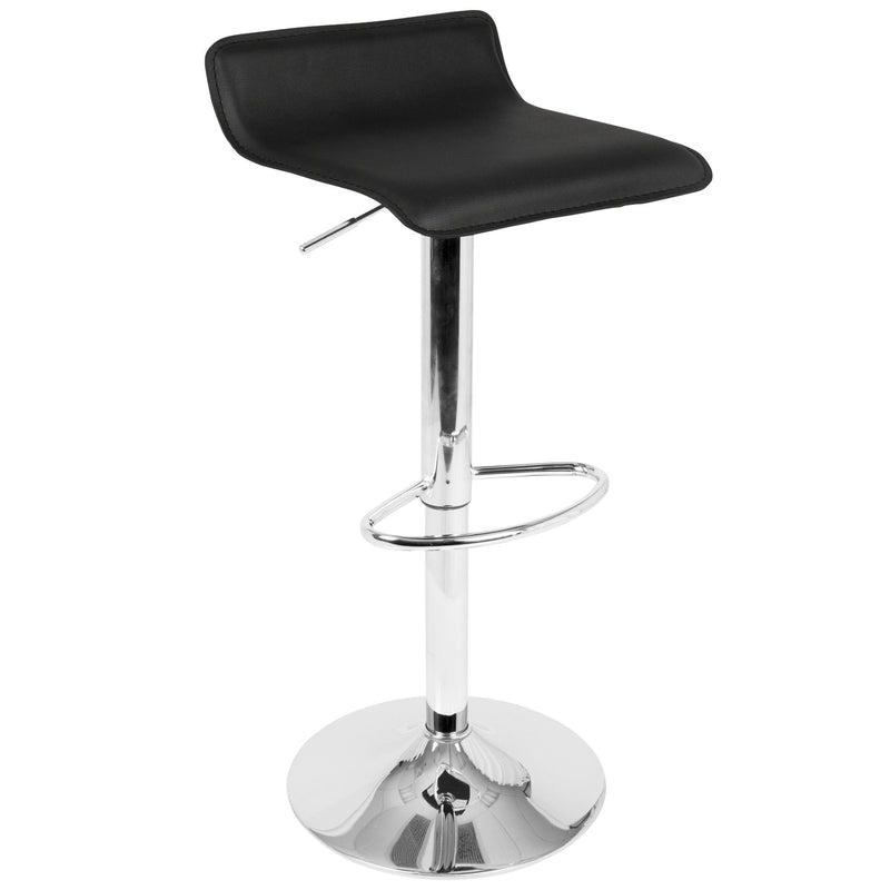 Ale PU Leather Swivel Counter/Bar Stool Adjustable Height (2-Piece Set) N4B4