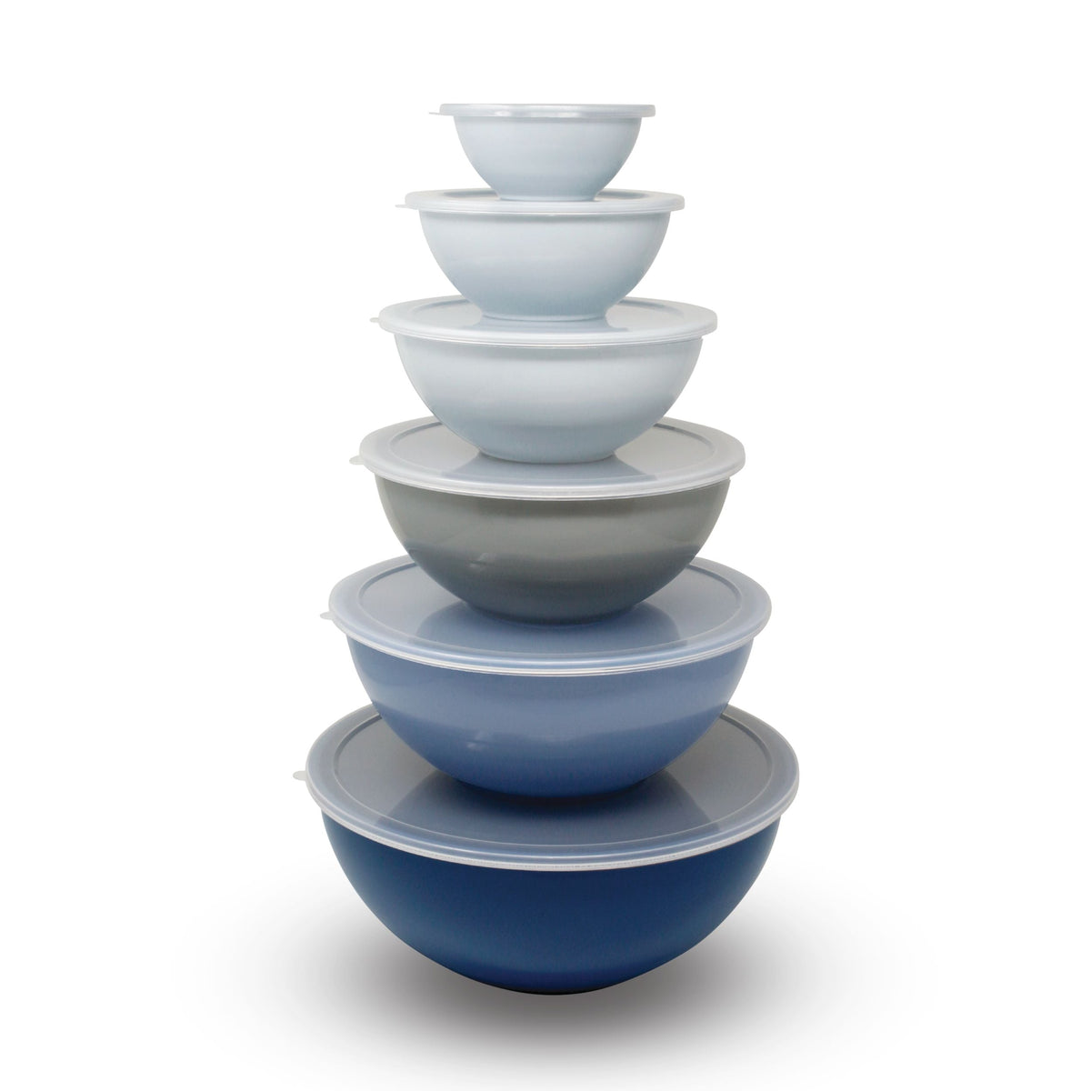 Mixing Bowl Set with Lids, Blue, 12-pc H4Q0 - product image 1