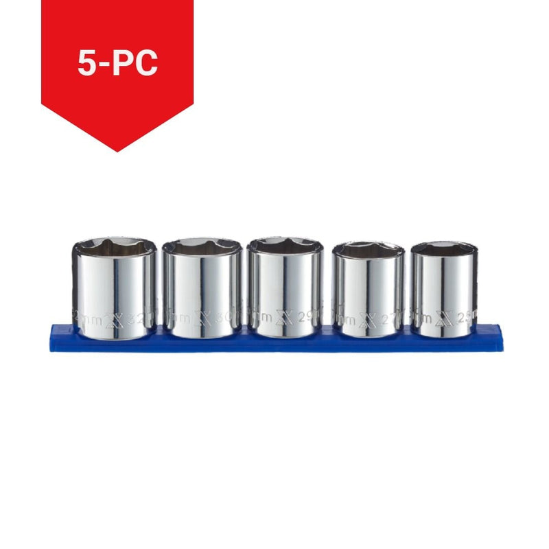 1/2-in Drive XL Socket Set, Metric, 5-pc O6A1