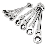 Flexhead Ratcheting Wrench Set, Alloy Steel, Metric, 7-pc U4D4 - product image 1