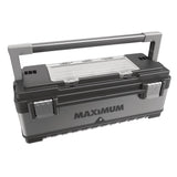 Heavy-Duty Metal & Plastic Tool Box with Removable Tray, 23-in H3G0 - product image 1