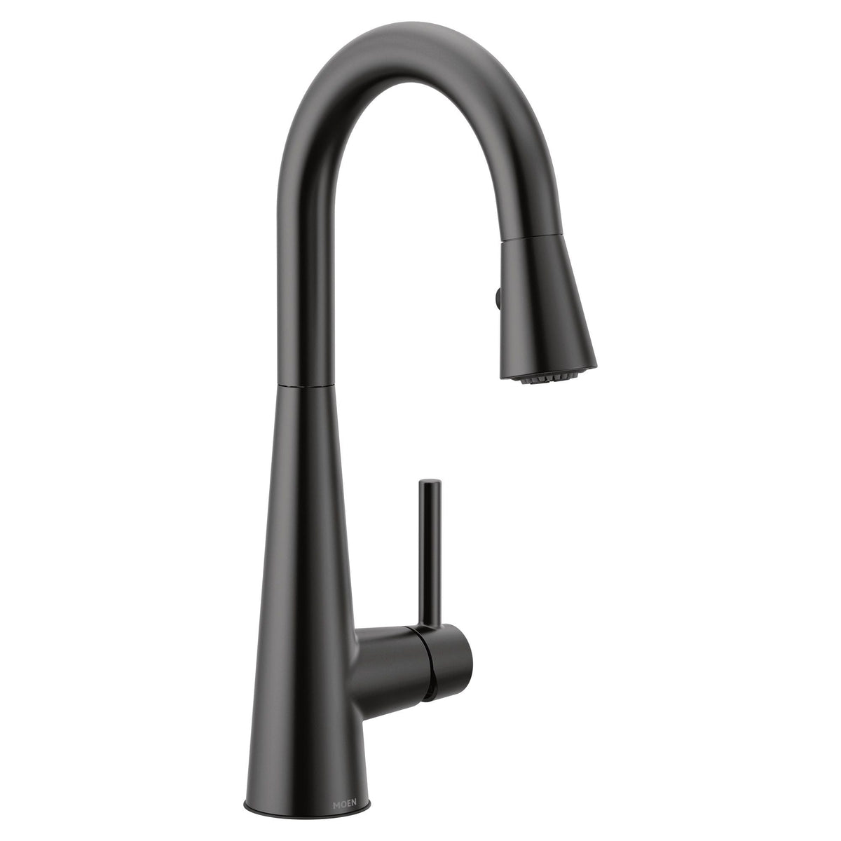 Sleek Single Handle High Arc Pull Down Kitchen Faucet, Matte Black I0V4 - product image 1
