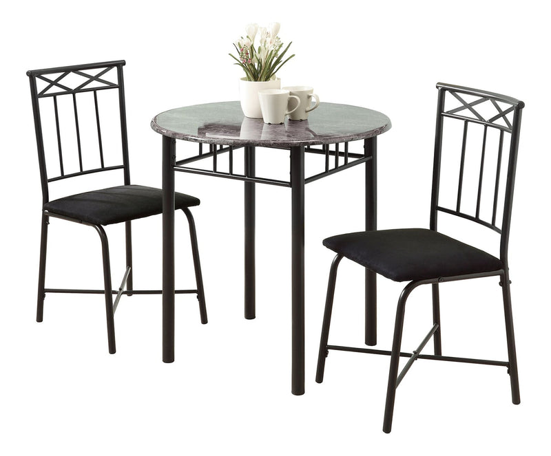Transitional Dining Set, Grey, 3-pcs G1F3