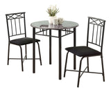 Transitional Dining Set, Grey, 3-pcs D0R3 - product image 1