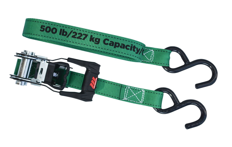 1,500-lb Ratchet Tie-Down Straps, with Padded Handle, 1-in x 14-ft, (2.5 cm x 4.3 m), 4-pk C7U9