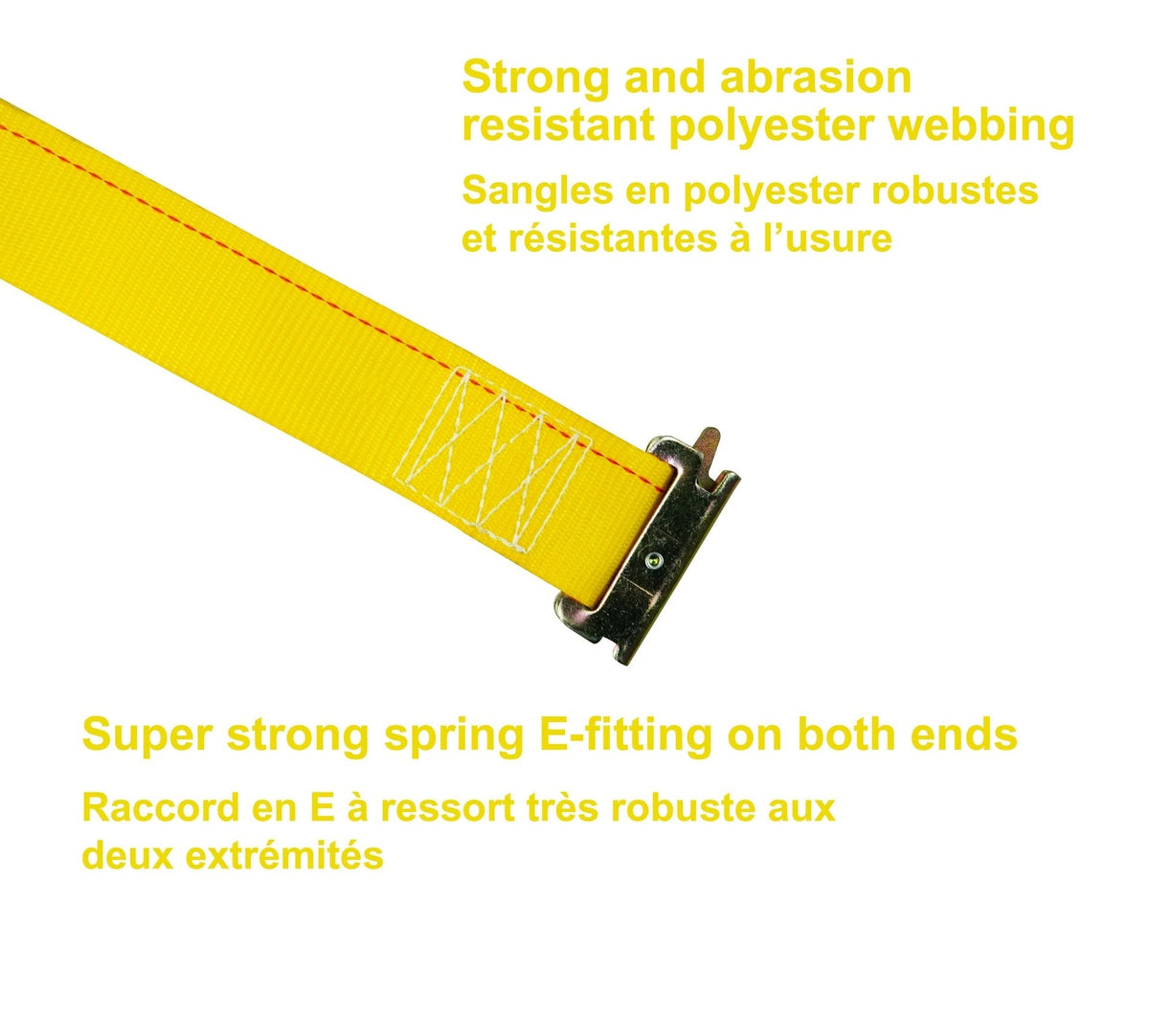 4,000-lb Commercial Ratchet Tie Down Strap, with E-Fitting, 2-in x 12-ft P4Q9 - product image 4