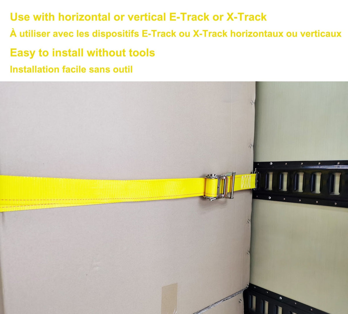 4,000-lb Commercial Ratchet Tie Down Strap, with E-Fitting, 2-in x 12-ft P4Q9 - product image 5