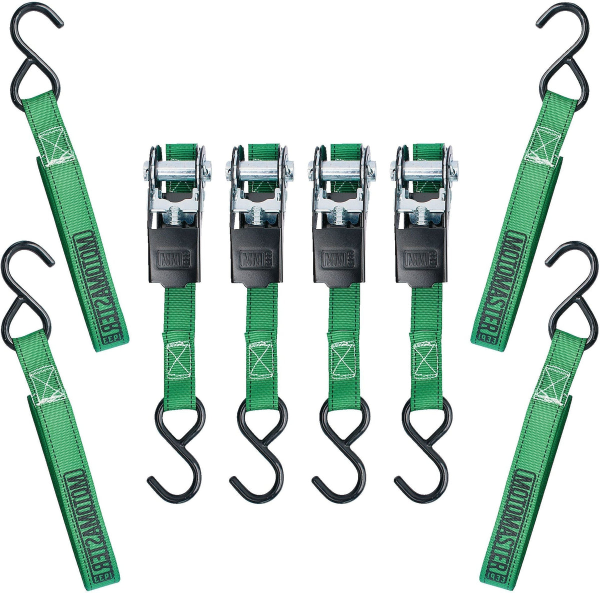 900-lb Ratchet Tie-Down Straps, Non-Padded, 1-in x 10-ft, 4-pk D3Q4 - product image 5