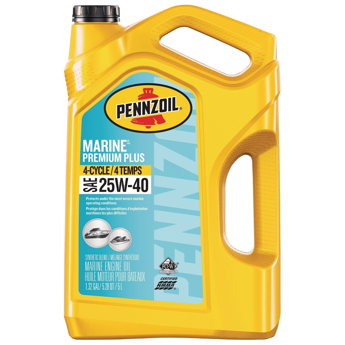 Marine Premium Plus 25W-40 4-Cycle Engine Oil, 5-L R9J1 - product image 1
