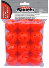 Perforated Plastic Practice Golf Balls, Lightweight, 12-pk, Assorted Colours E6X1 - product image 1