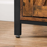 Home Rustic Brown Cabinet with Sliding Door L6H3 - product image 5