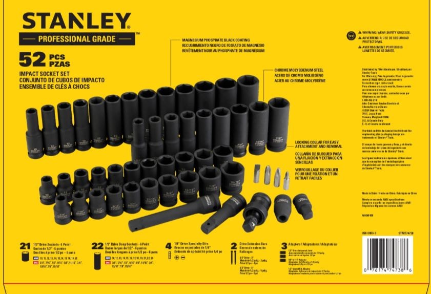 Pro 1/2-in Impact Socket Set, 52-pc Y4N9 - product image 3