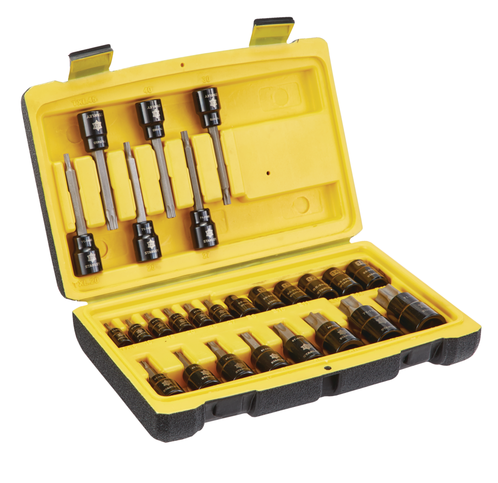 Professional Grade Black Chrome Torx Bit Socket Set, 26-pc, SAE/Metric U6Z5 - product image 2