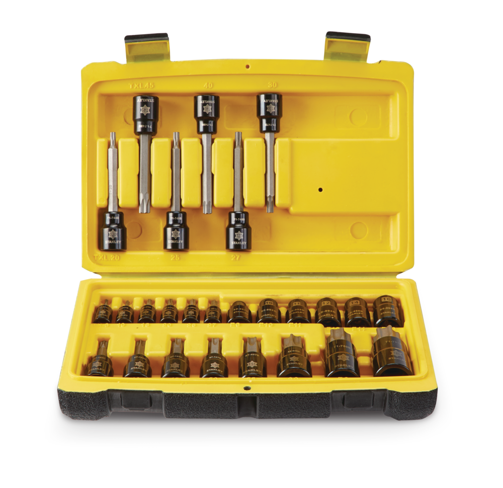 Professional Grade Black Chrome Torx Bit Socket Set, 26-pc, SAE/Metric U6Z5 - product image 3