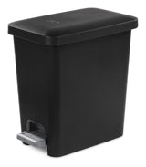 Ultra Plastic Rectangular Step Garbage Can, Black, 10.2-L N5S0 - product image 1