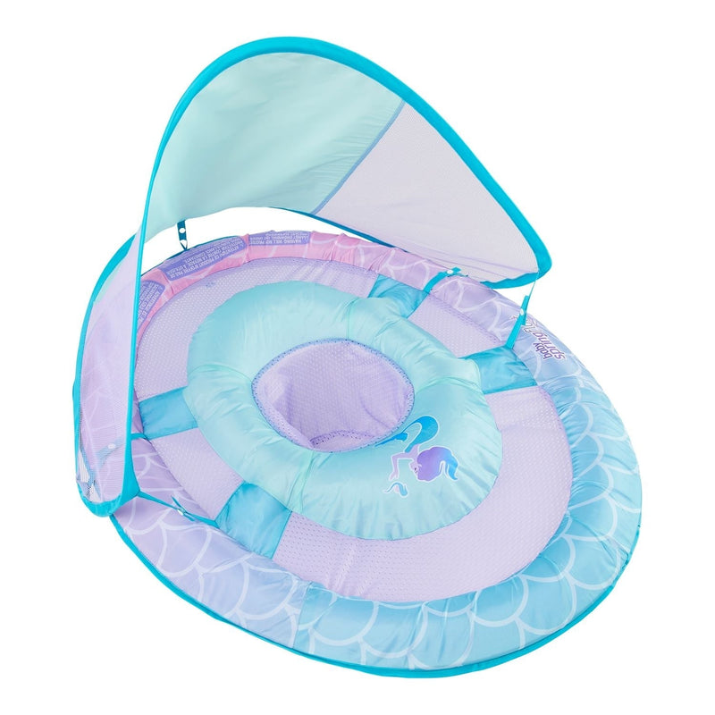 Baby Spring Pool/Water Float with Removable Sun Canopy, Mermaid Design, Ages 9-24m E7F0