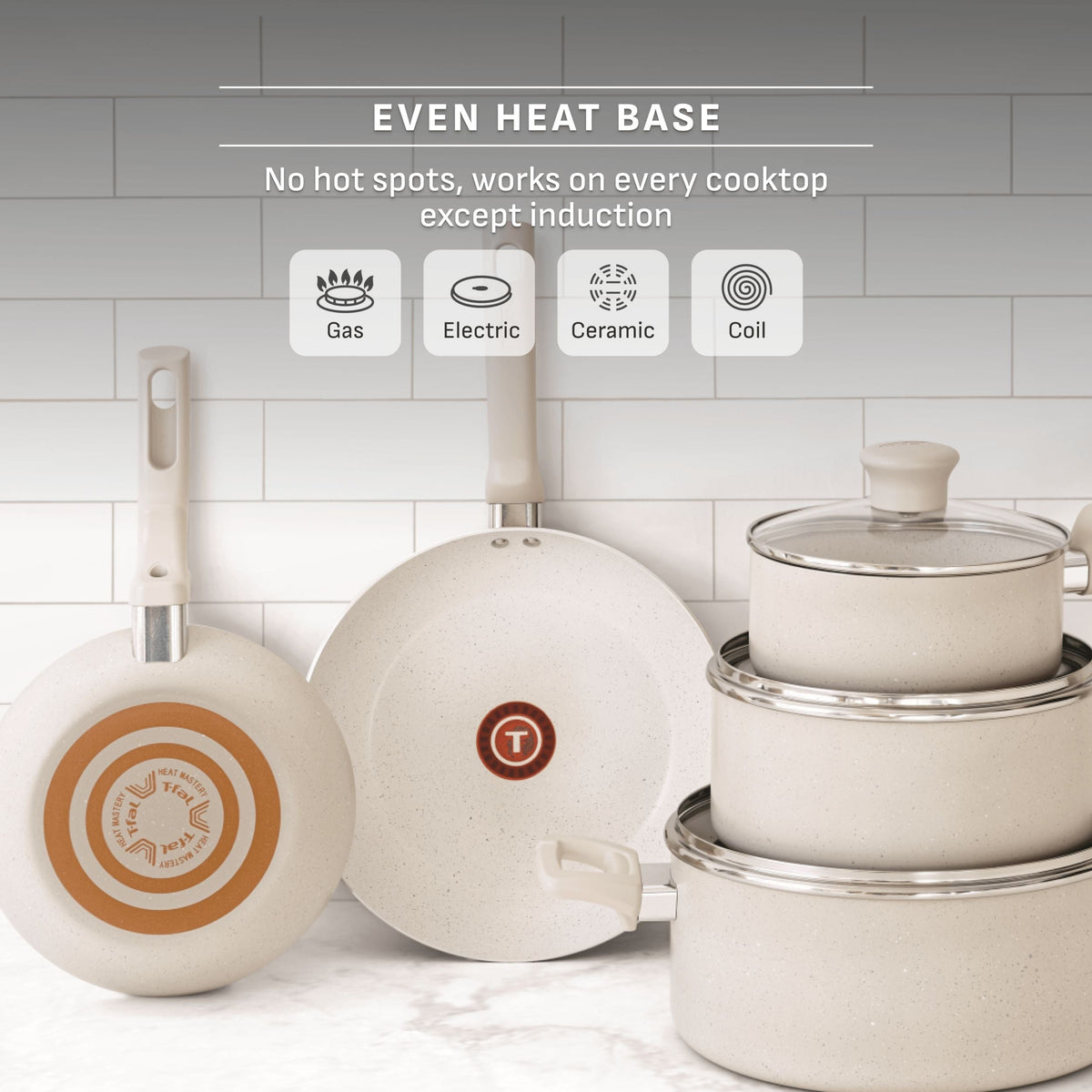 Beige 10-Piece Non-Stick Set, Beige D4E6 - product image 6