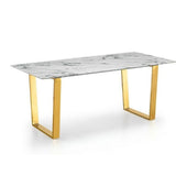 Me Home Rectangle Faux Marble Dining Table F0N0 - product image 3