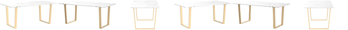 Me Home Rectangle Faux Marble Dining Table V2R7 - product image 4