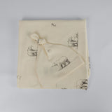 The Elk Baby Polar Bear Print Premium Organic Cotton Blanket and Beanie Set V0J5 - product image 1