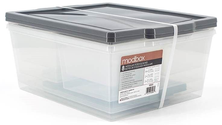 Store Modbox Modular Storage Bin with Lid, 8-pk F1Y3 - product image 4