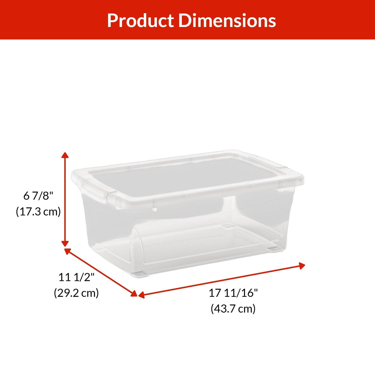 type A Clarity Transparent Storage Box with Lid, 15-L Q5P9 - product image 7