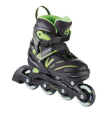 Wheels Adjustable Inline Skates, Green, Assorted Sizes G8P3 - product image 1