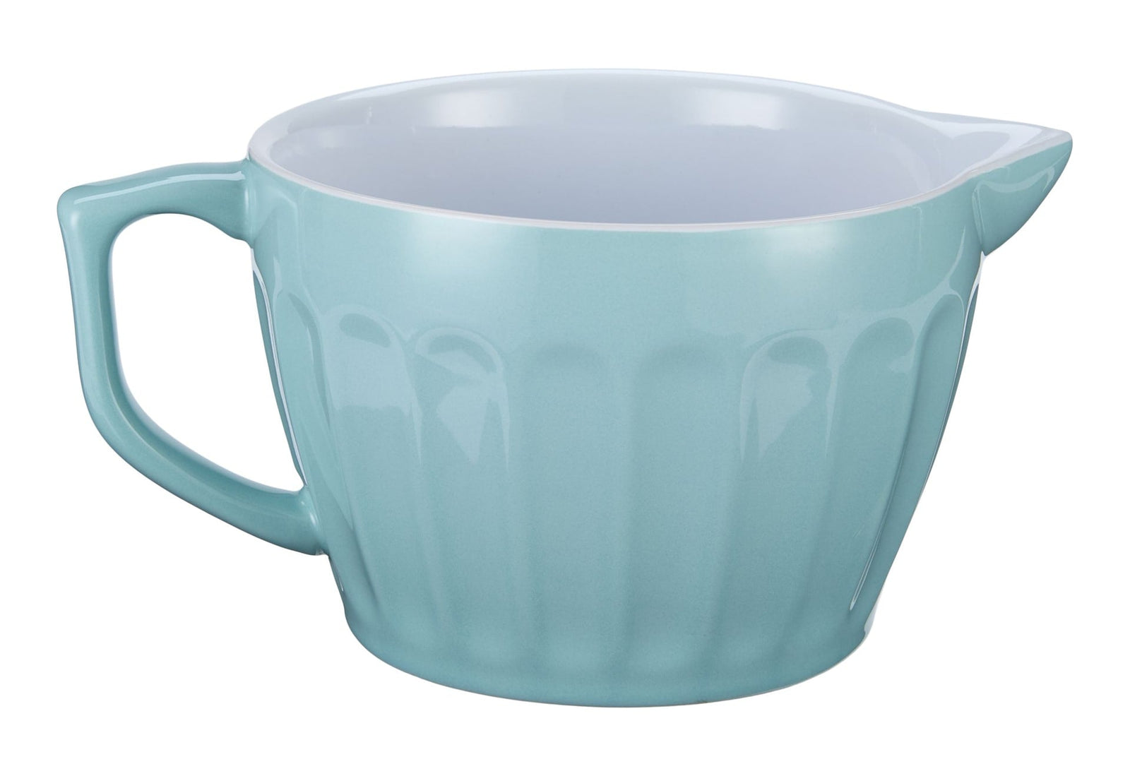 White/Blue Ceramic Batter Bowl, 2.5-qt F2Y2 - product image 1