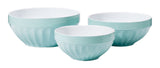 White/Blue Ceramic Mixing Bowl Set, 3-pc P5Z3 - product image 1