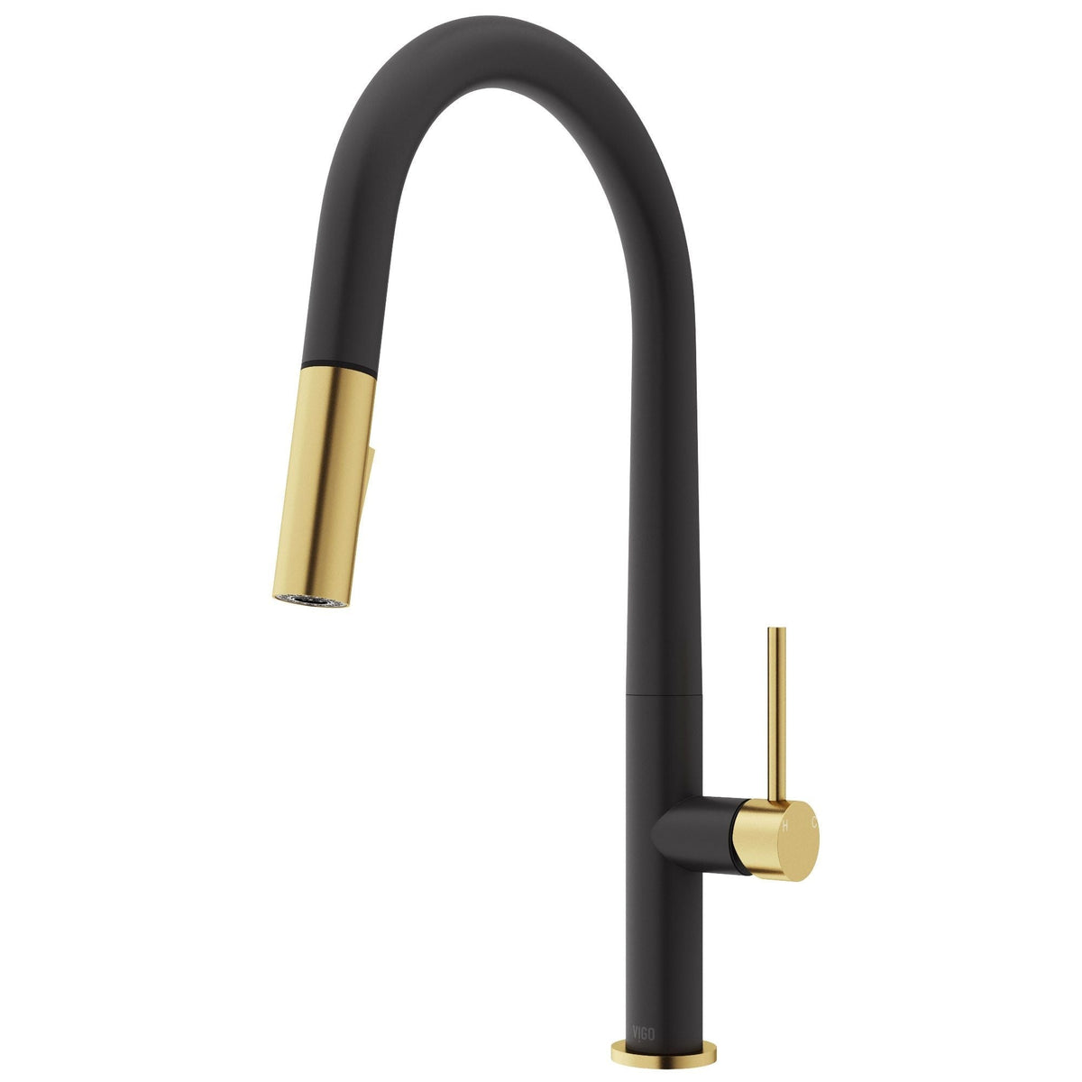 Greenwich 18-in Single-Handle Gold/Black Kitchen Faucet V0P1 - product image 1