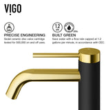 Lexington 8-in Gold/Carbon Fiber Vessel Bathroom Faucet B4F7 - product image 4