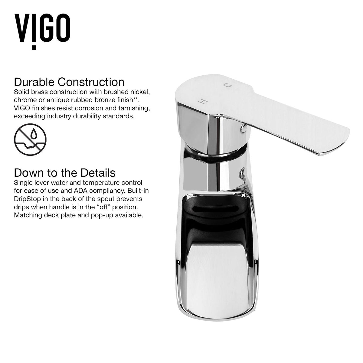 Niko Single Handle Vessel Sink Bathroom Faucet with Deck Plate, Chrome G7D6 - product image 5