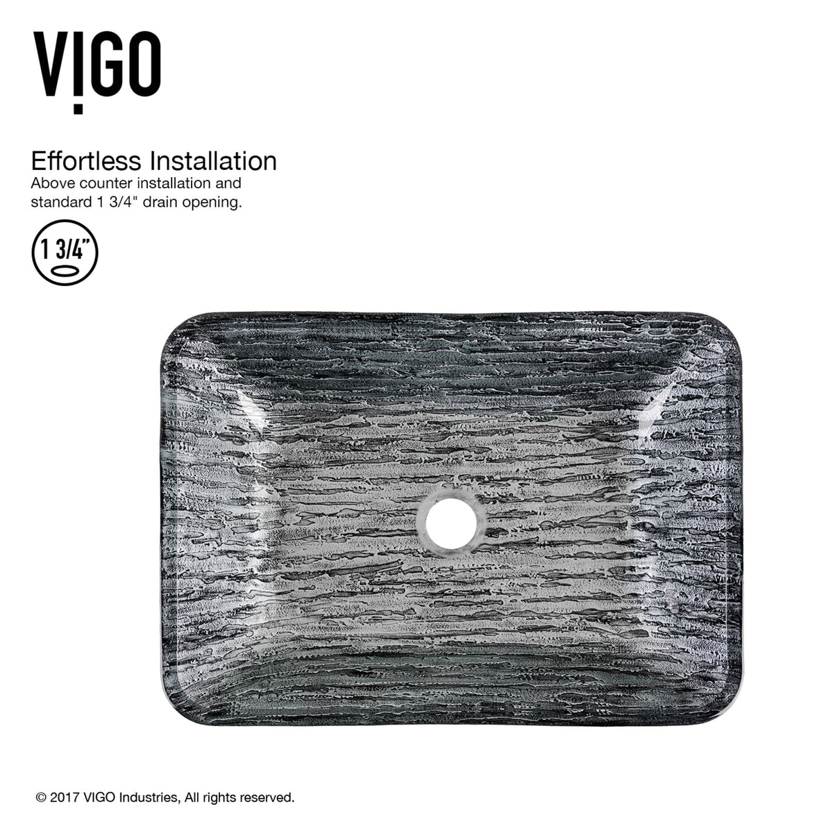 Titanium Glass Slate Grey Bathroom Sink/Basin Set with Niko Faucet and Rectangular Vessel E7B8 - product image 2