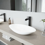 Wisteria MatteStone White Bathroom Sink/Basin Set with Niko Faucet and Oval Composite Vessel H6C4 - product image 3